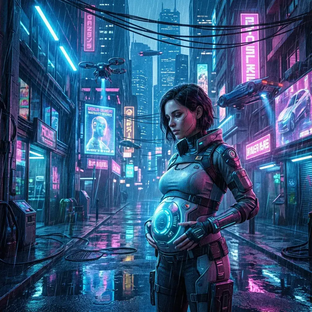 Cyberpunk portrait style example