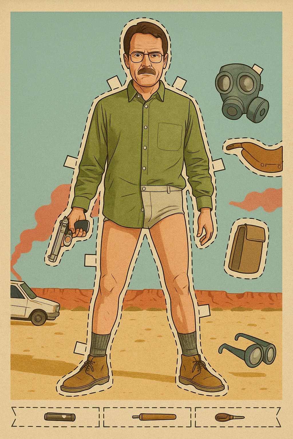 Paperdoll style AI generated image